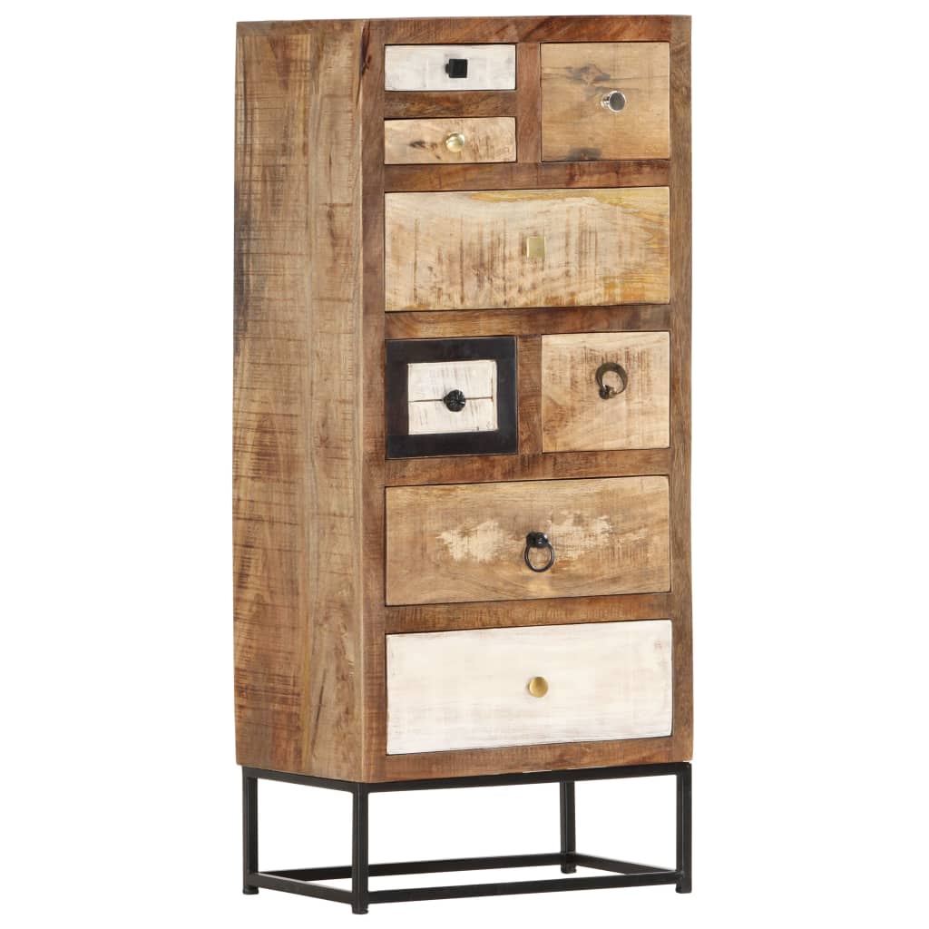 Cabinet with drawers, 45x30x105cm, solid recycled wood