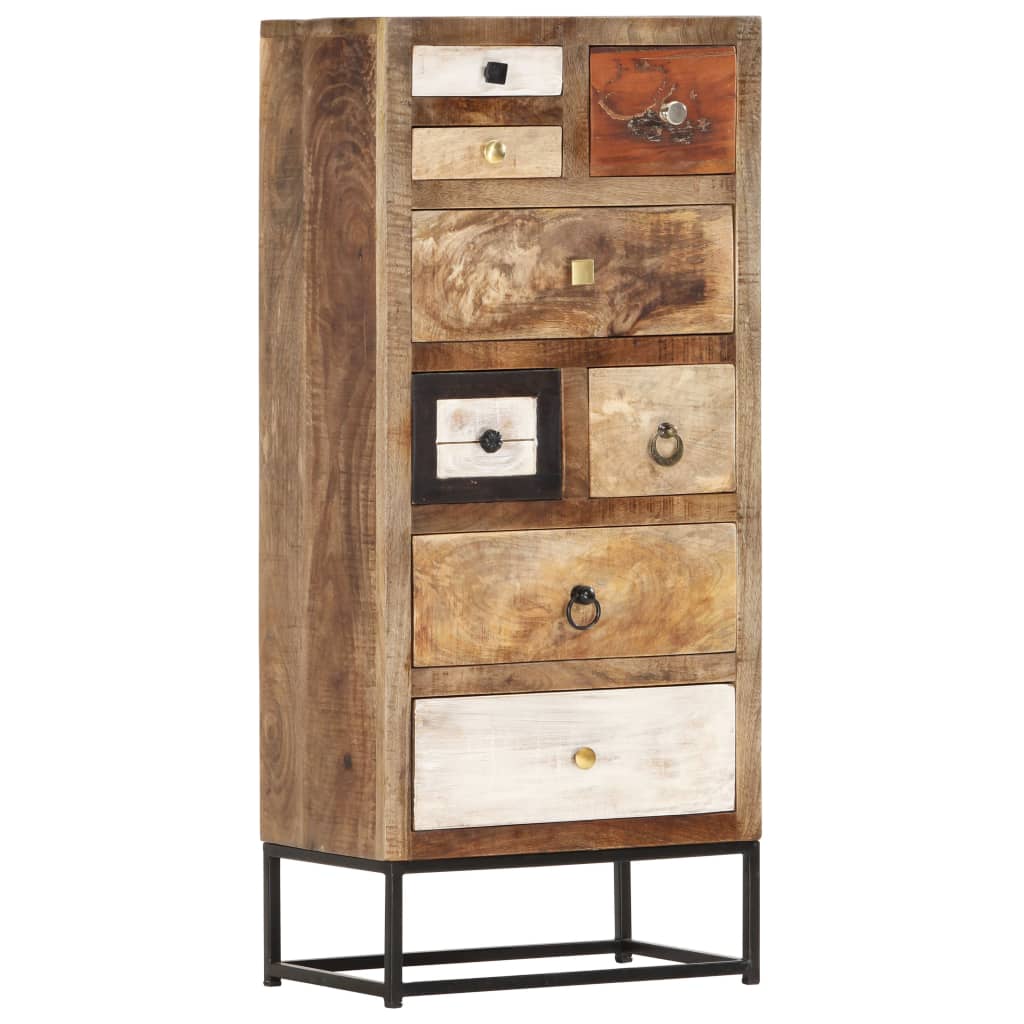 Cabinet with drawers, 45x30x105cm, solid recycled wood