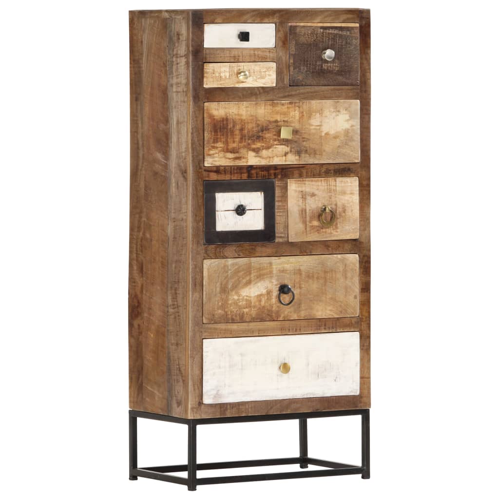 Cabinet with drawers, 45x30x105cm, solid recycled wood