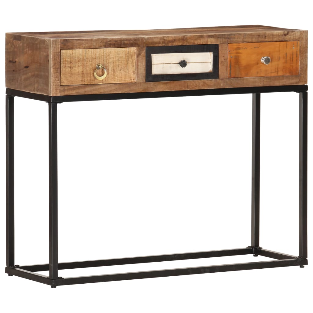 Console table, gold, 90x30x75cm, solid wood
