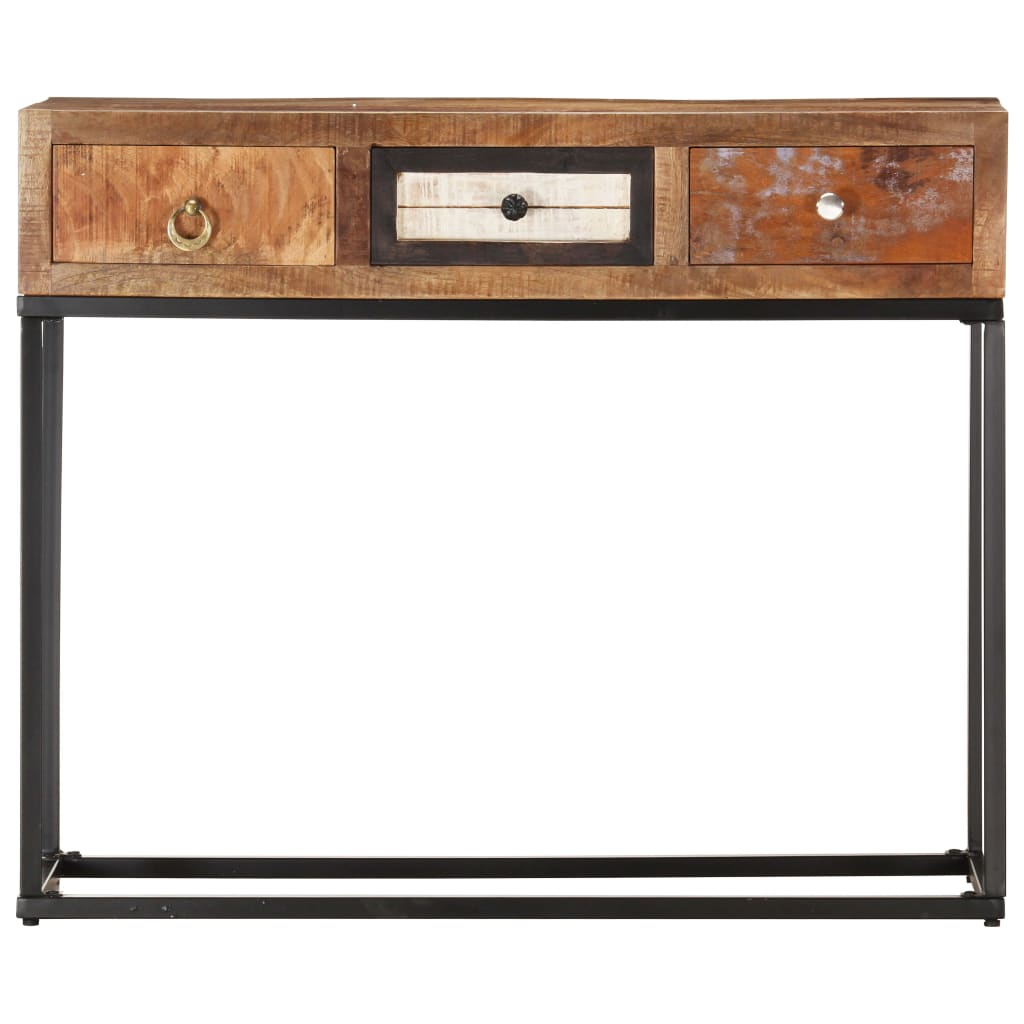 Console table, gold, 90x30x75cm, solid wood