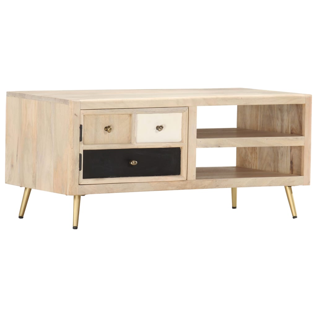 Coffee table, 90x45x40cm, solid mango wood