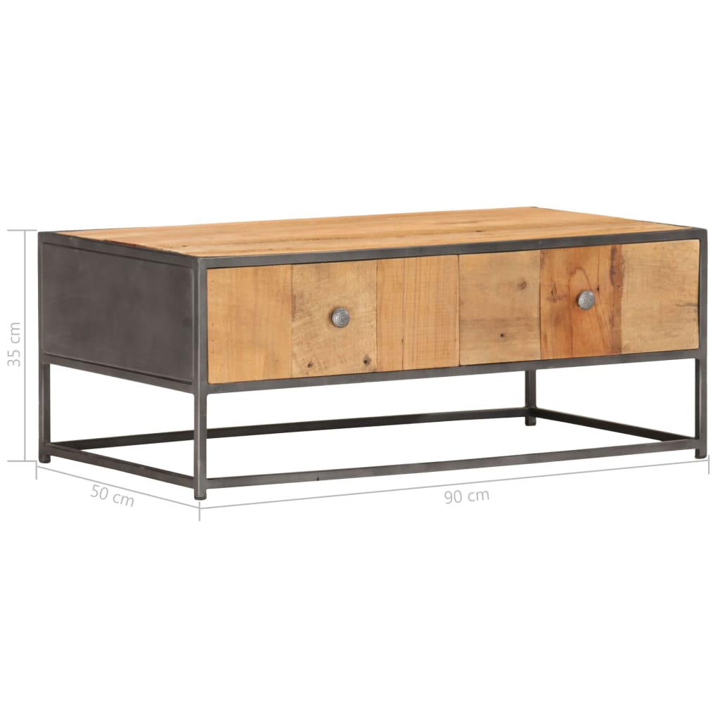 Coffee table, 90x50x35cm, solid reclaimed wood