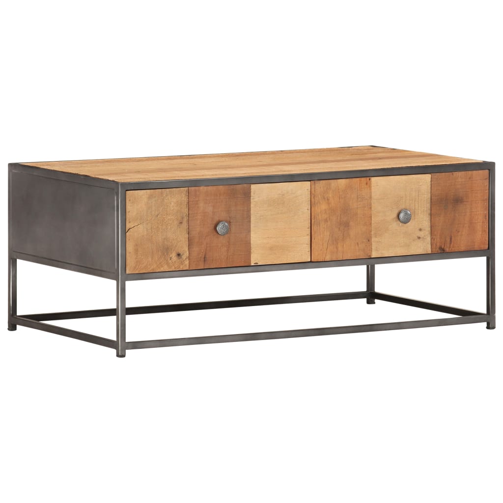 Coffee table, 90x50x35cm, solid reclaimed wood