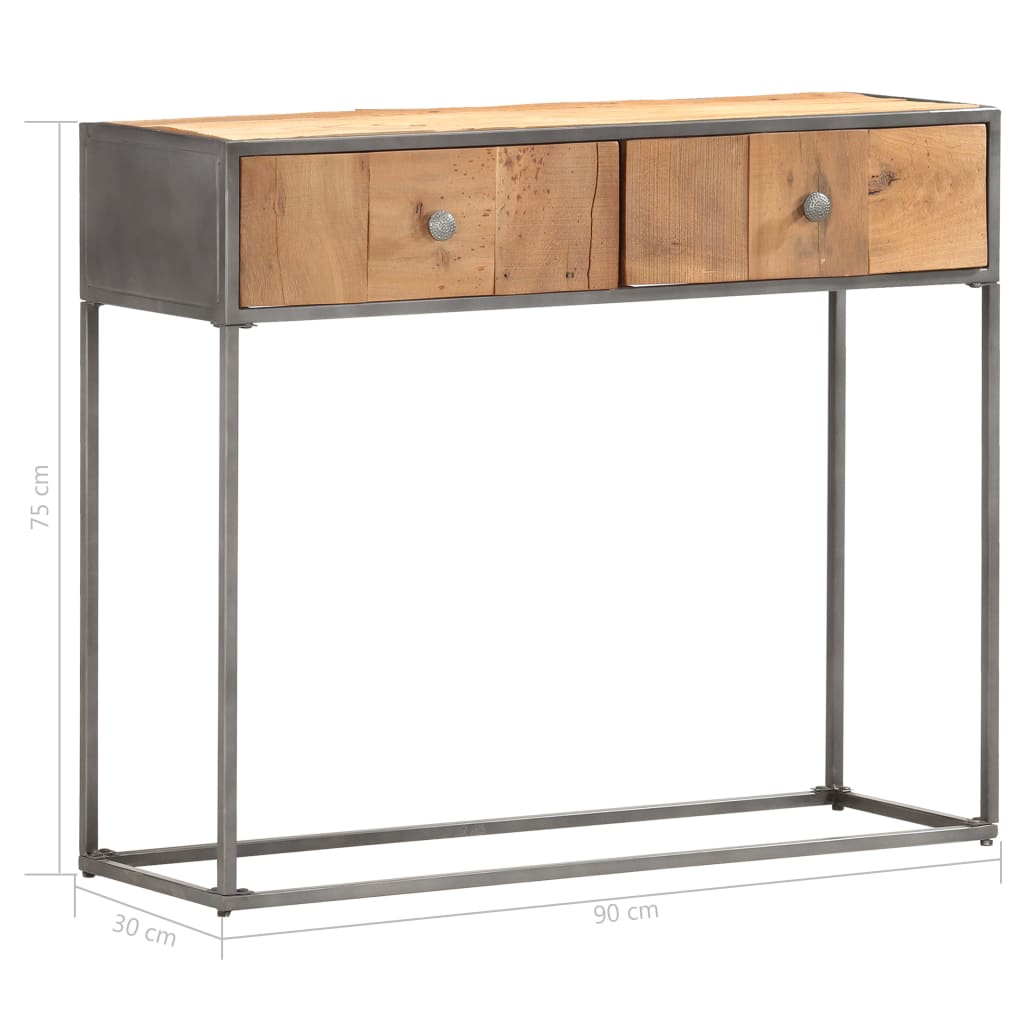 Konsolinis staliukas IVY, 90x30x75cm., perdirbtos medienos