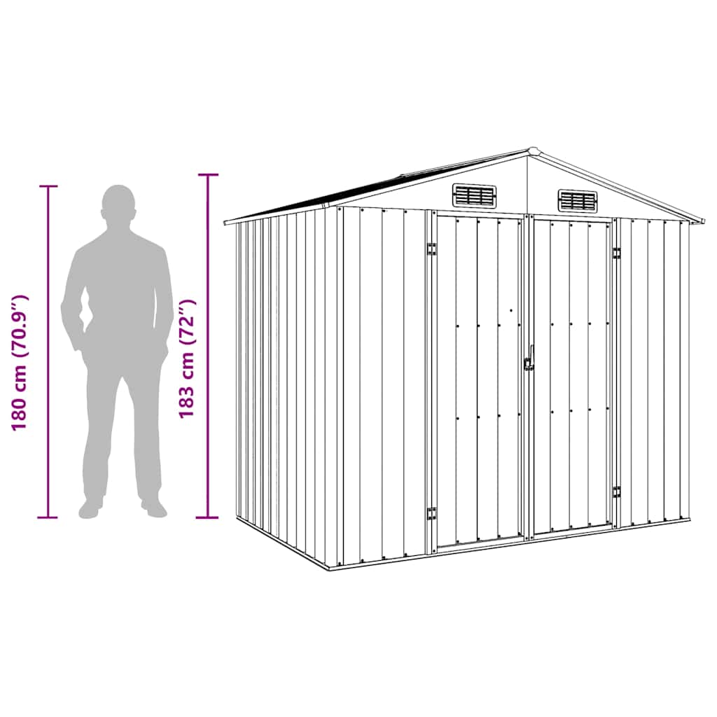 Shed CALDWELL, anthracite, 205x129cm