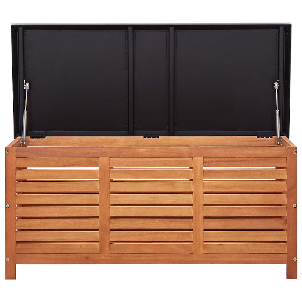 Garden storage box, 117x50x55cm, solid eucalyptus wood