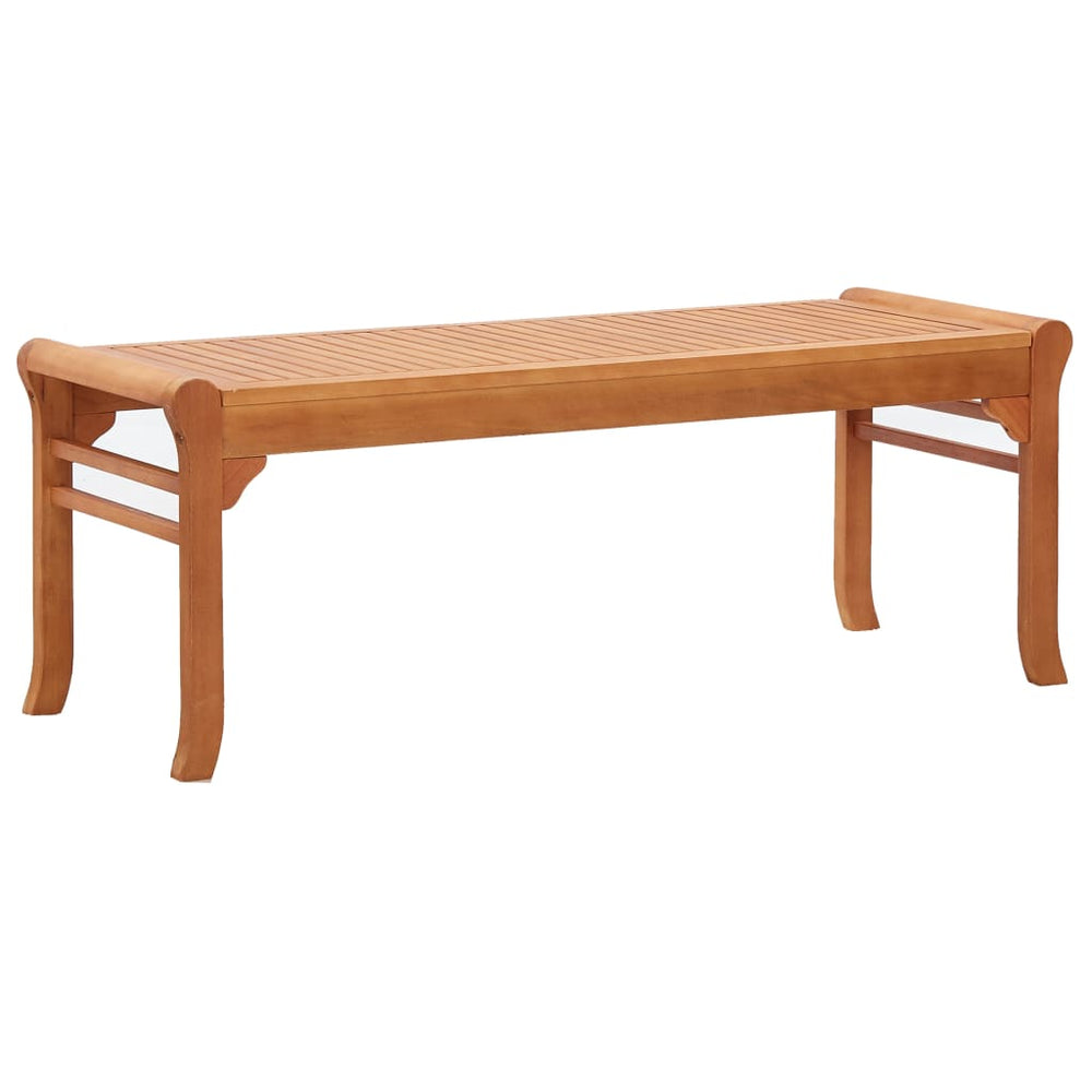Two-seater garden bench, 120cm, solid eucalyptus wood