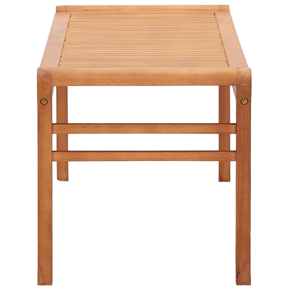 Two-seater garden bench, 120cm, solid eucalyptus wood