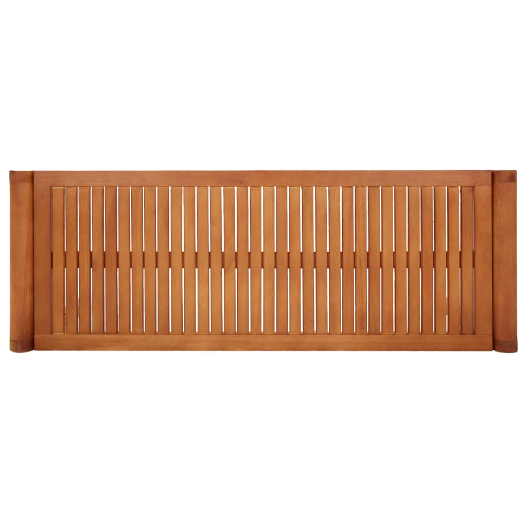 Divvietīgs dārza sols, 120 cm, masīvs eikalipta koks