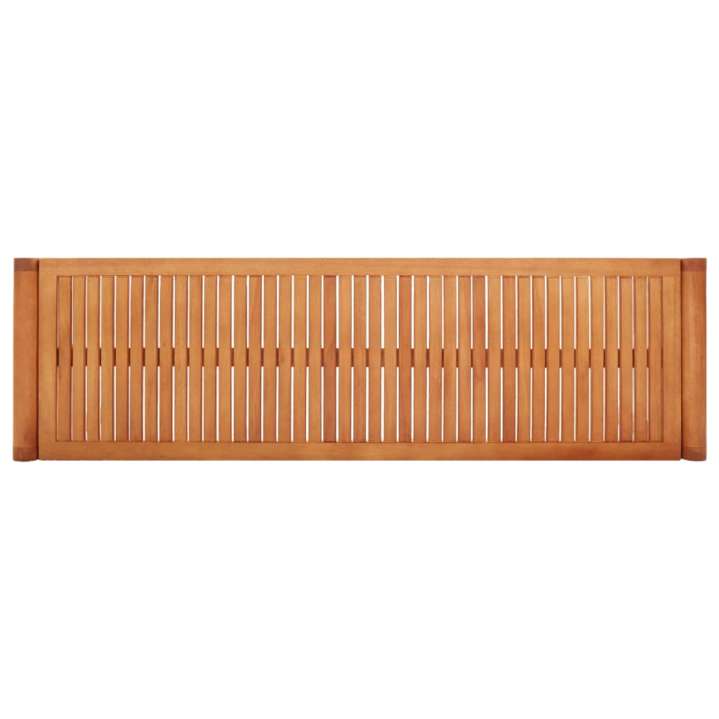 Trivietis sodo suoliukas, 150cm, eukalipto medienos masyvas