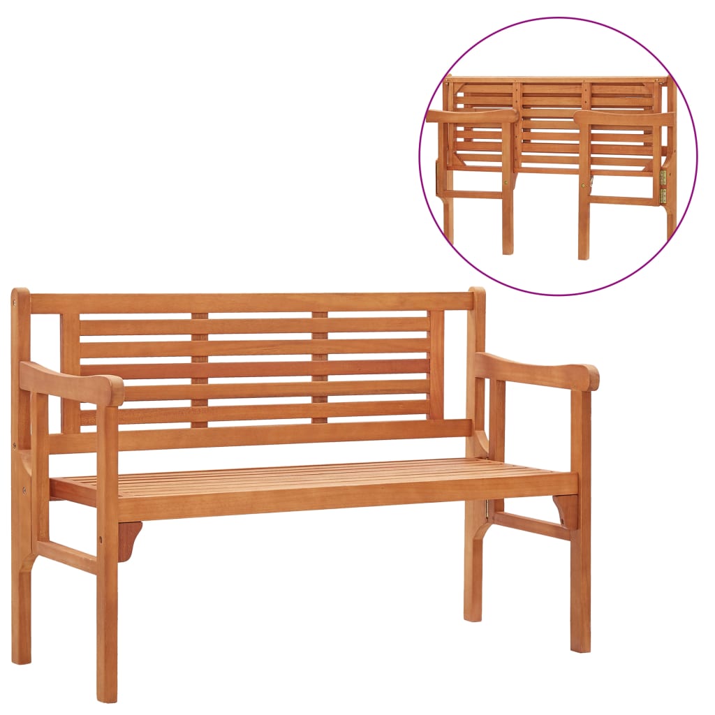 Saliekams dārza sols, 120cm, masīva eikalipta koksne