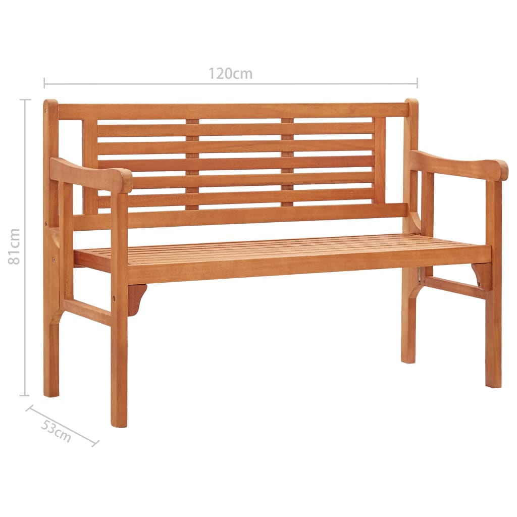 Saliekams dārza sols, 120cm, masīva eikalipta koksne