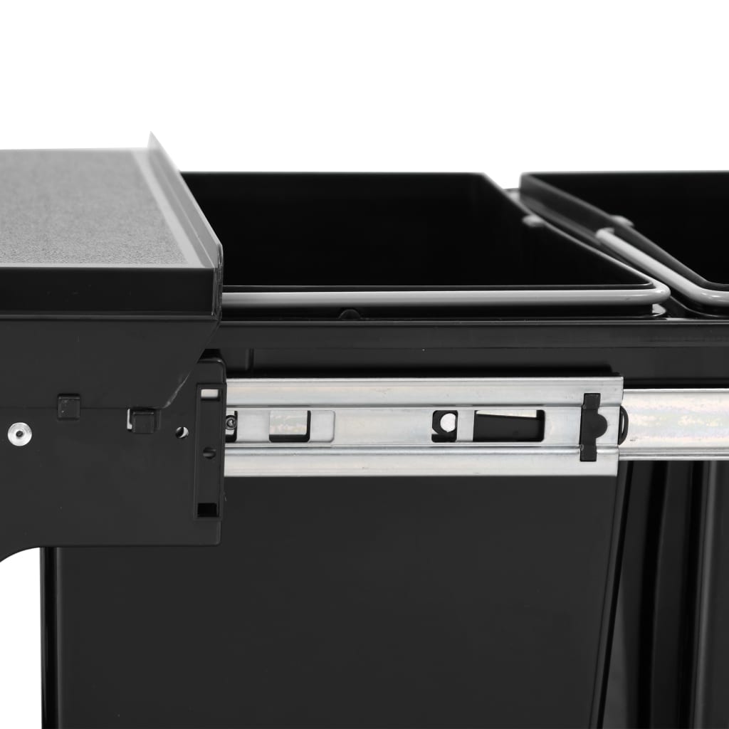 Ištraukiama virtuvės spintelės šiukšliadėžė, 48l, soft-close