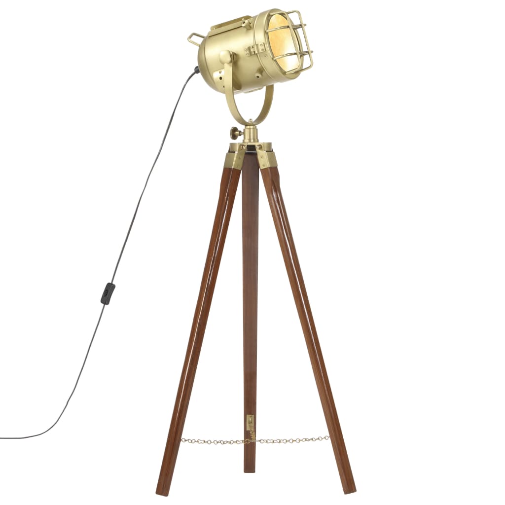 Tripod floor lamp, 97cm, solid mango wood