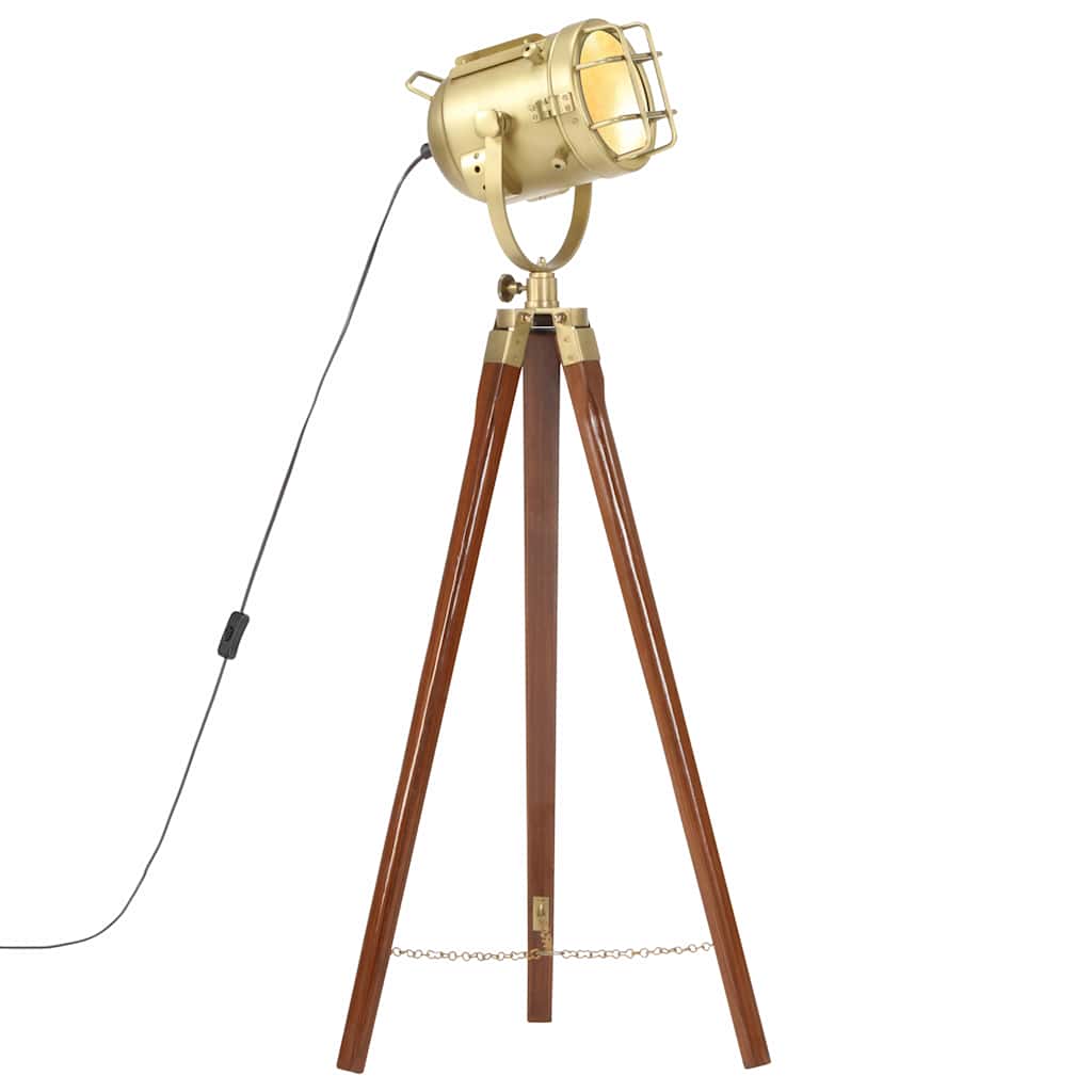 Tripod floor lamp, 97cm, solid mango wood