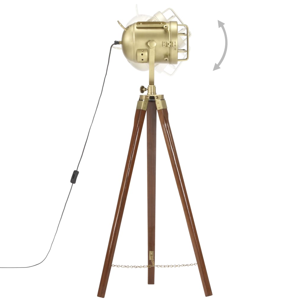 Tripod floor lamp, 97cm, solid mango wood