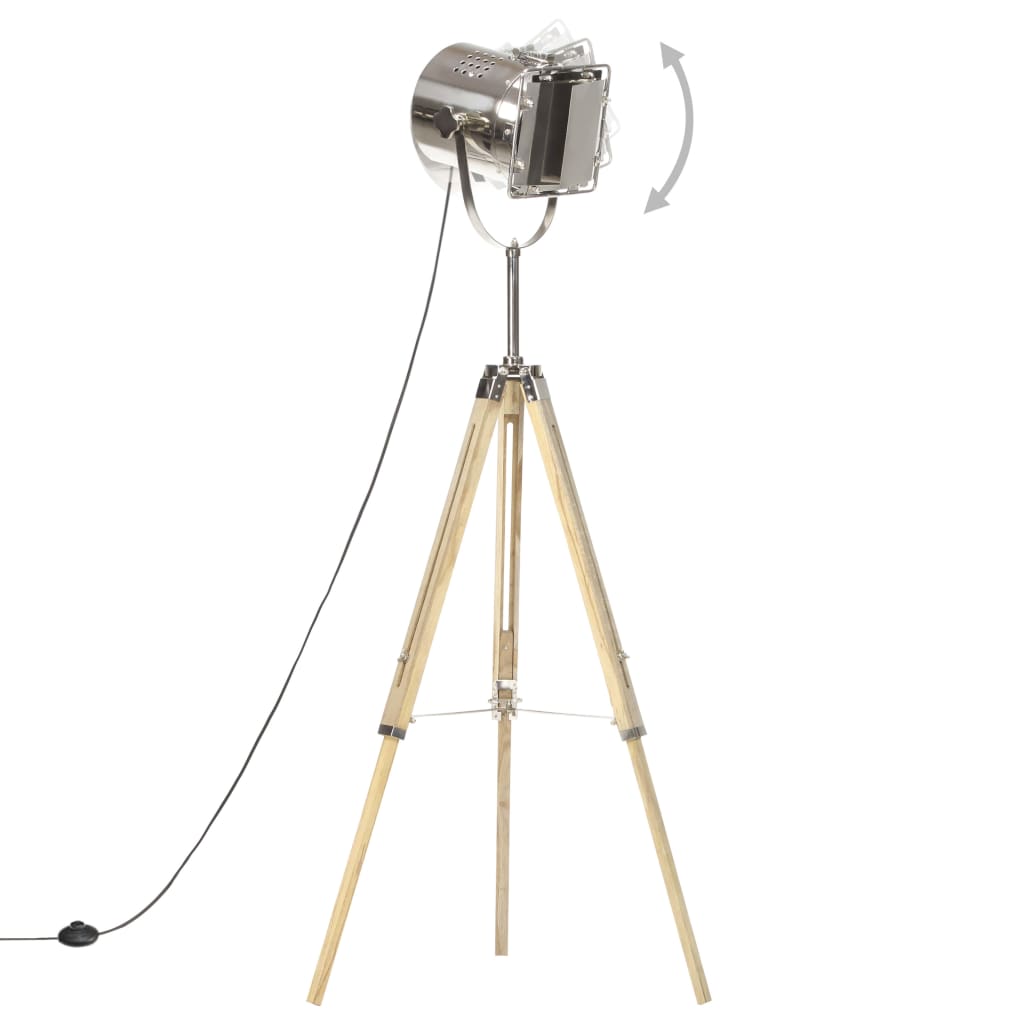 Tripod floor lamp, 140cm, solid mango wood