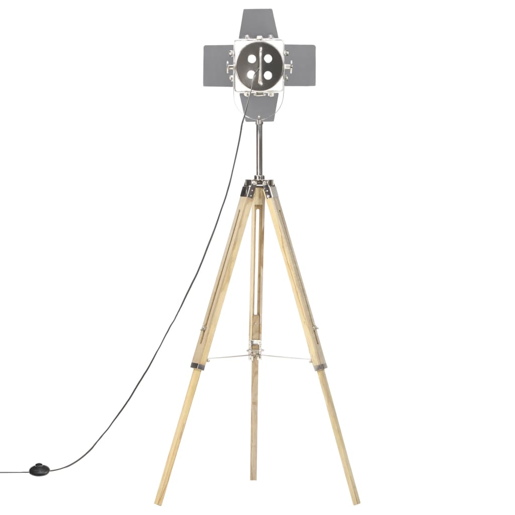Tripod floor lamp, 140cm, solid mango wood