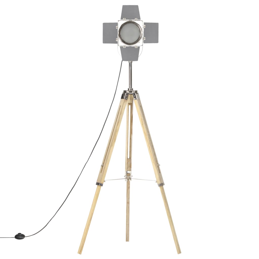 Tripod floor lamp, 140cm, solid mango wood