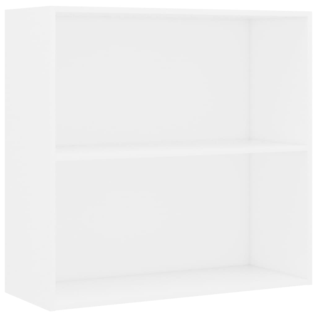 Bookcase, 2 shelves, white, 80x30x76.5cm, wood