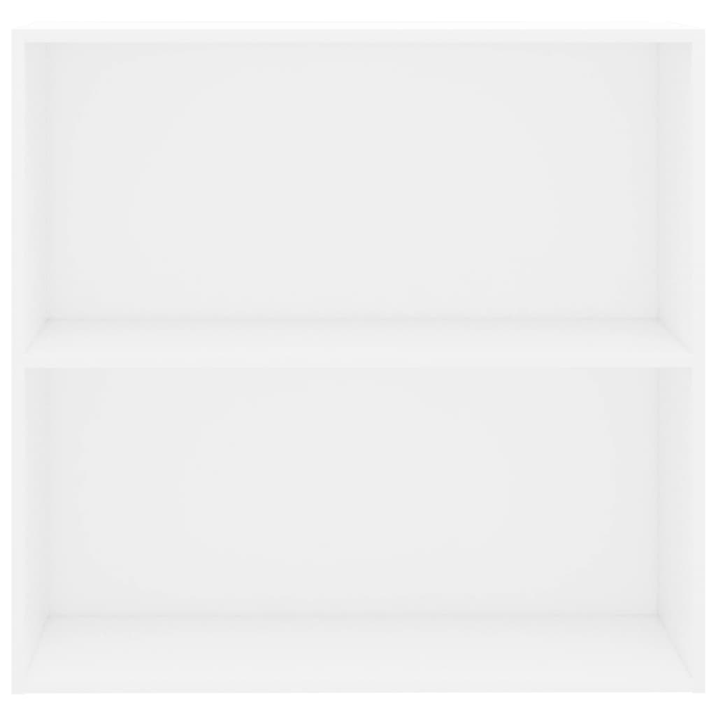 Bookcase, 2 shelves, white, 80x30x76.5cm, wood
