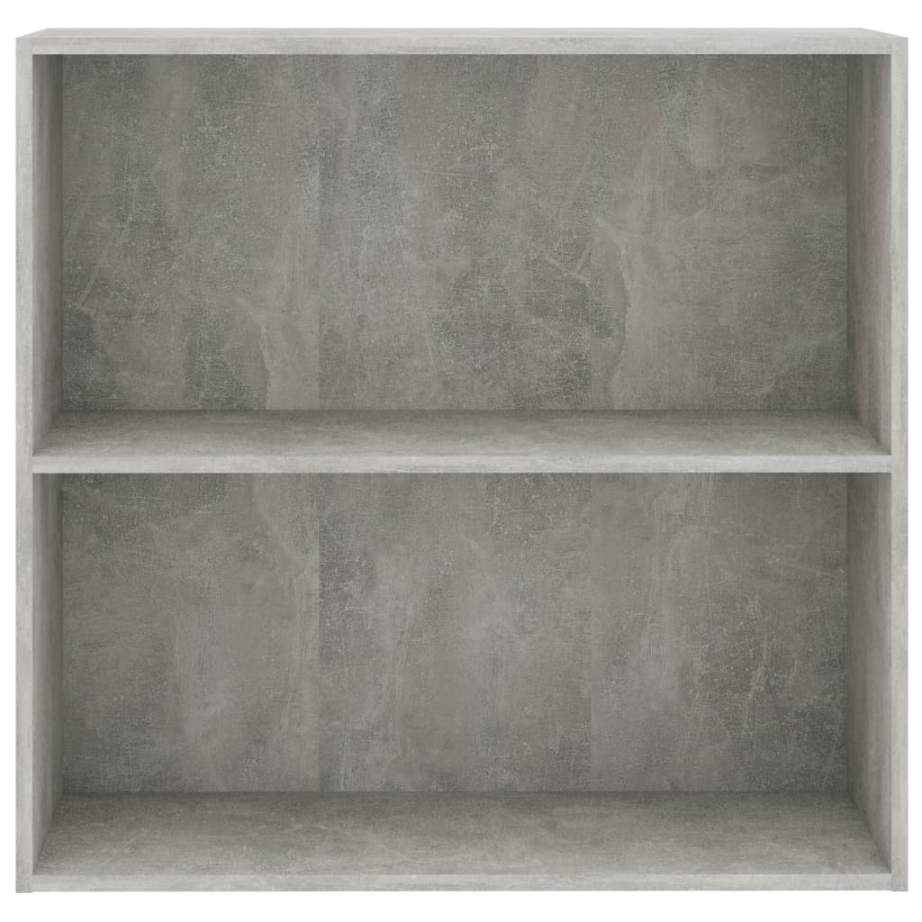 Spintelė knygoms, 2 lentynos, betono pilka, 80x30x76,5cm, MDP