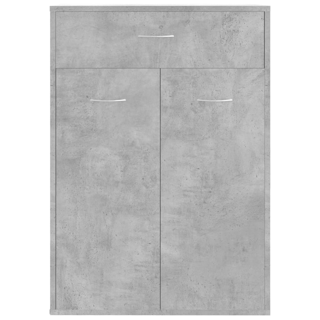 Spintelė batams, betono pilka, 60x35x84cm, apdirbta mediena