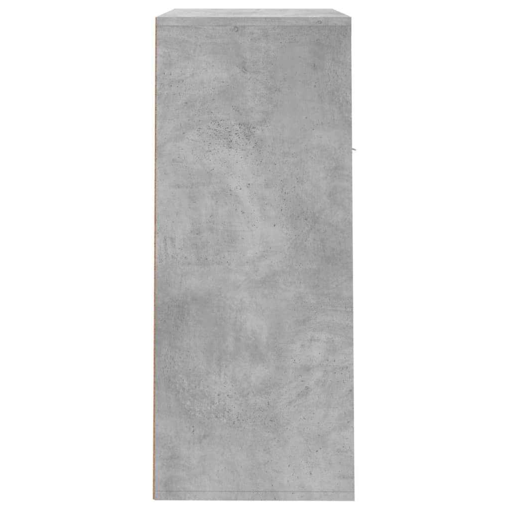 Spintelė batams, betono pilka, 60x35x84cm, apdirbta mediena