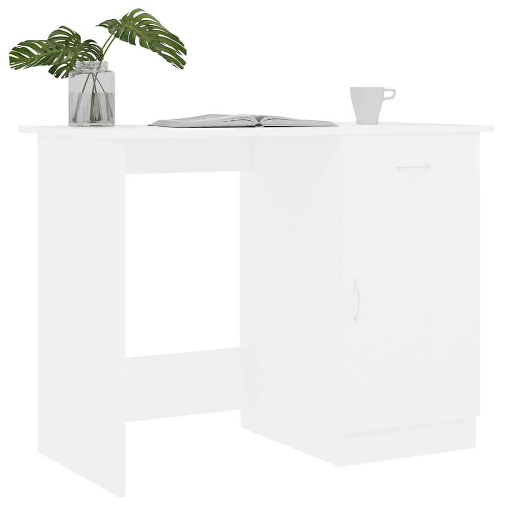 Rašomasis stalas, baltos spalvos, 100x50x76cm, apdirbta mediena