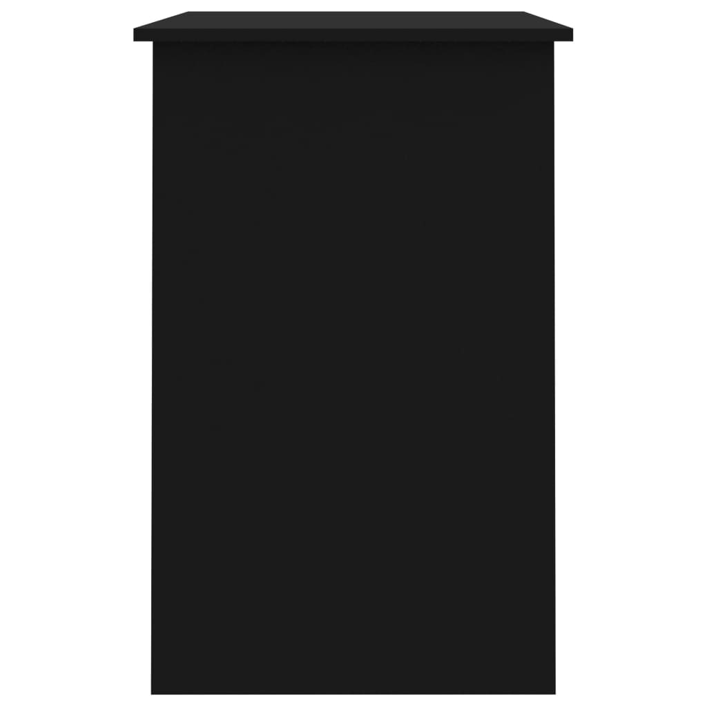 Desk, black, 100x50x76cm, engineered wood