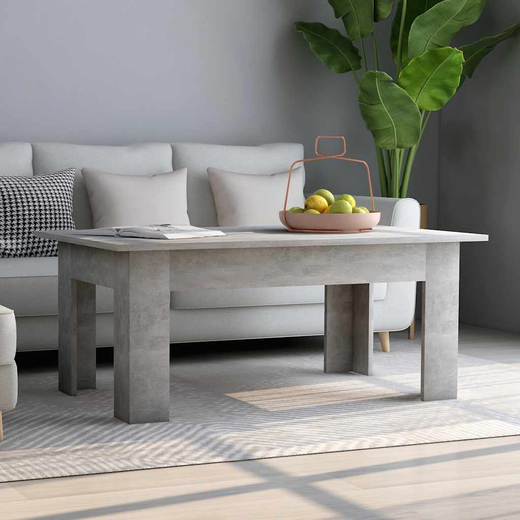 Coffee table, concrete grey, 100x60x42cm, engineered wood