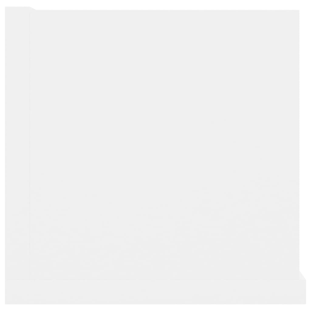 Wall-mounted CD shelf, white, 100x18x18cm, engineered wood