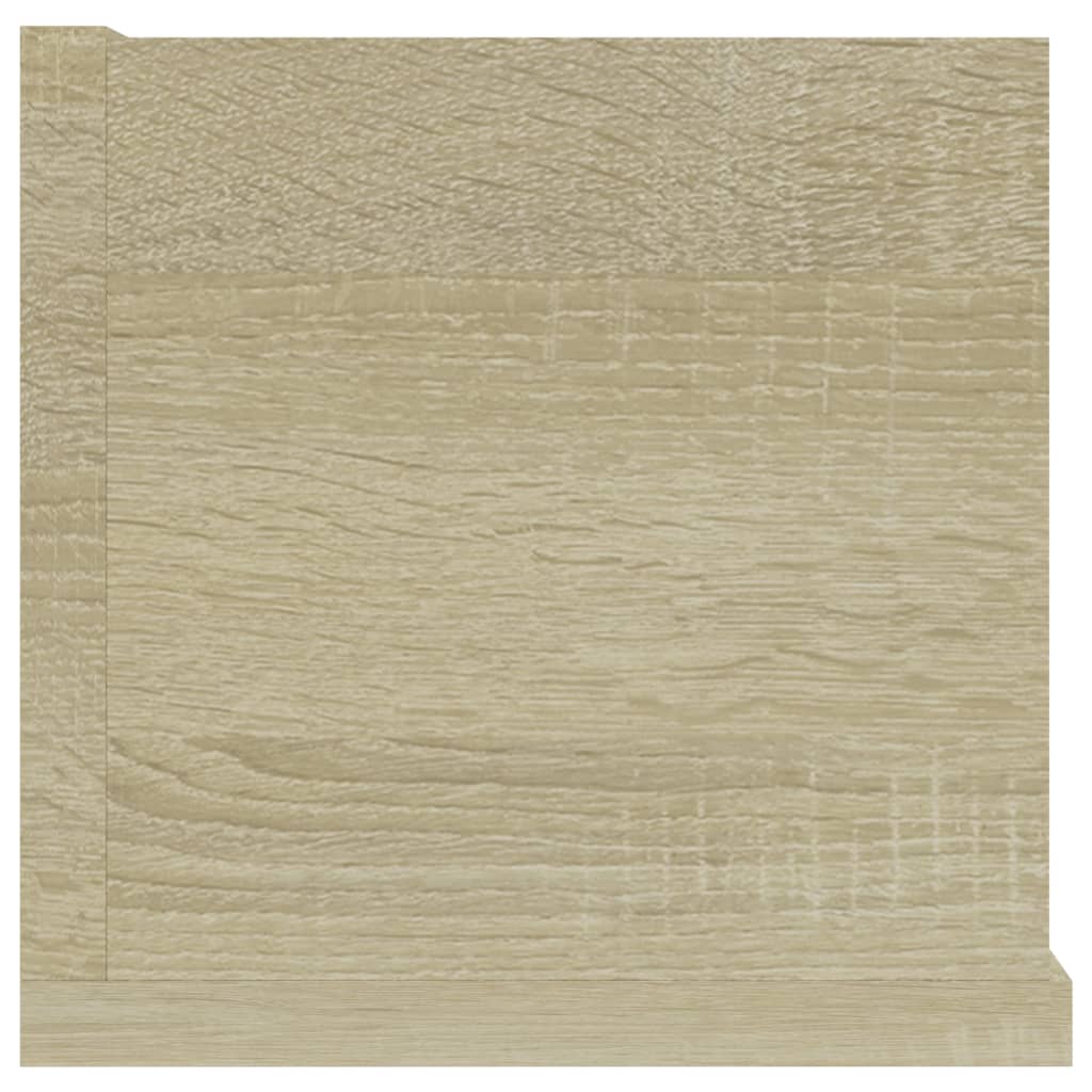 Wall-mounted CD shelf, oak, 100x18x18cm, treated wood