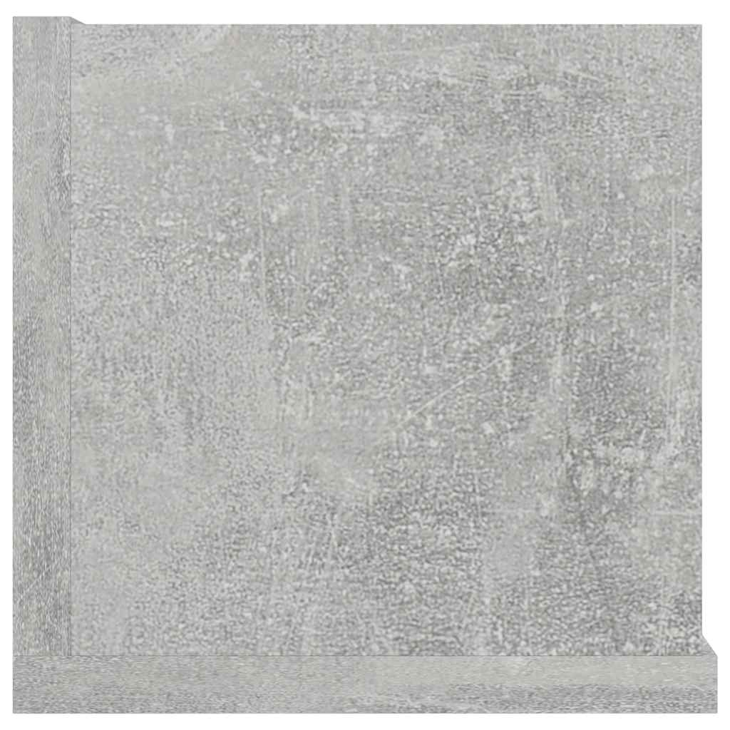 Sieninė CD lentyna, betono pilka, 100x18x18cm, apdirbta mediena