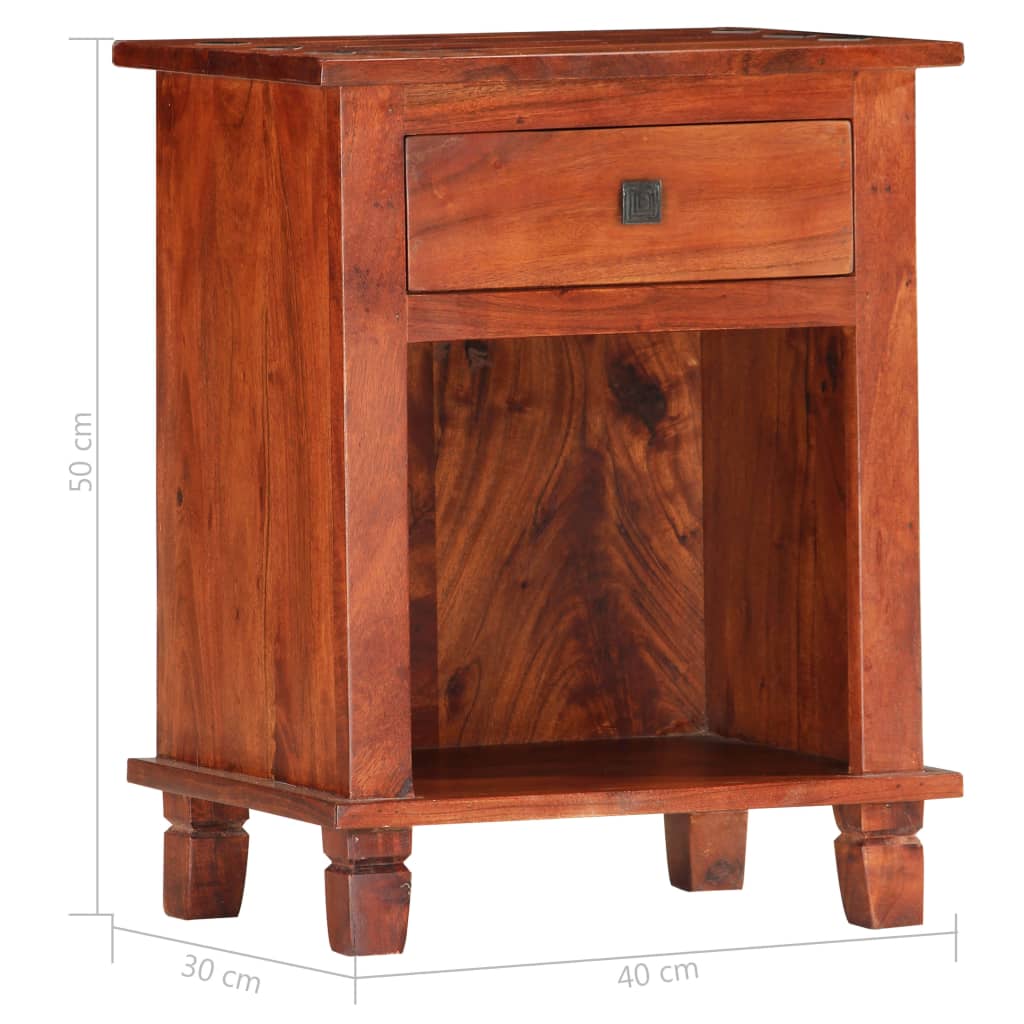 Nightstand, 40x30x50cm, solid acacia wood