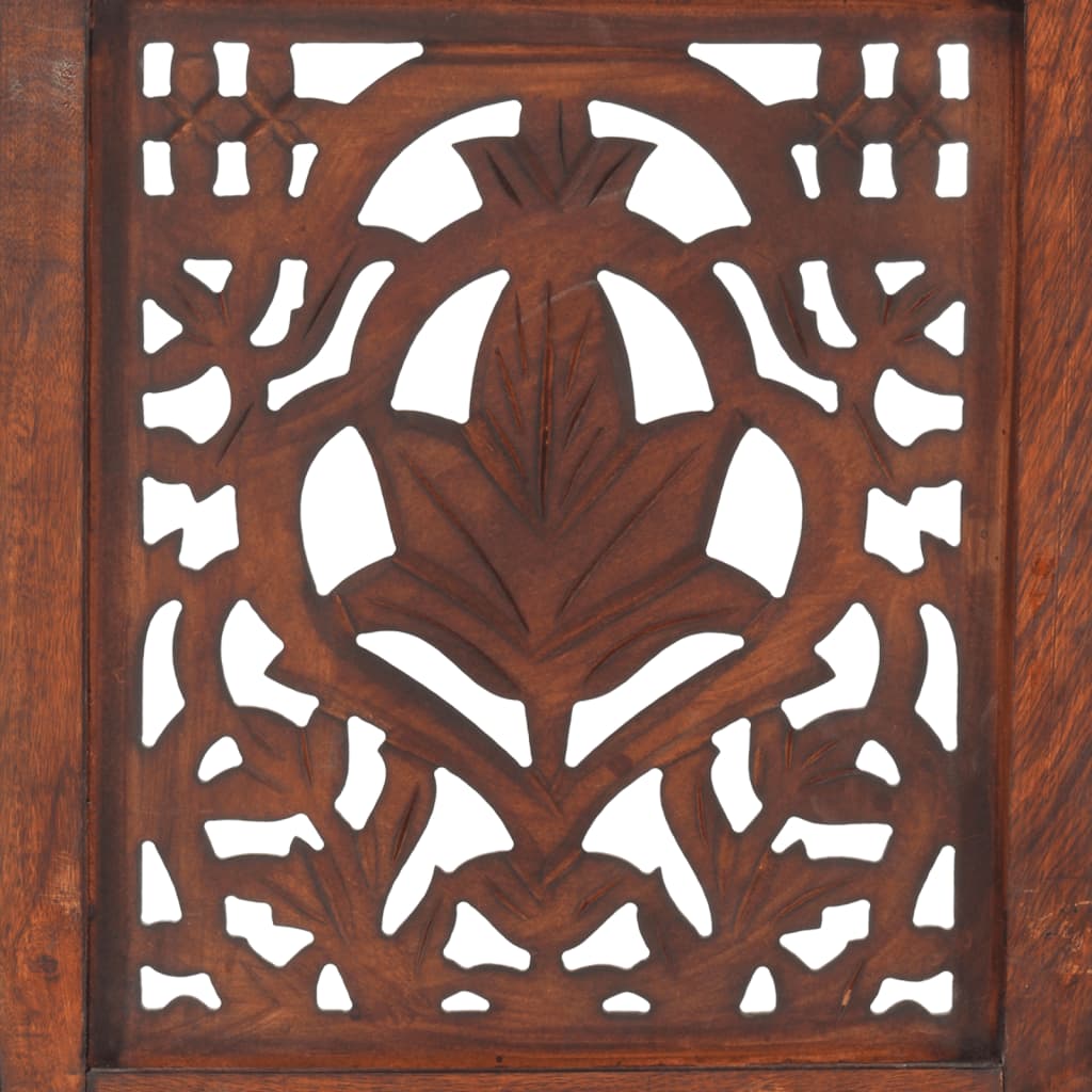 Telpu nodalījums, 5 daļas, brūns, 200x165 cm, masīvs mango koks