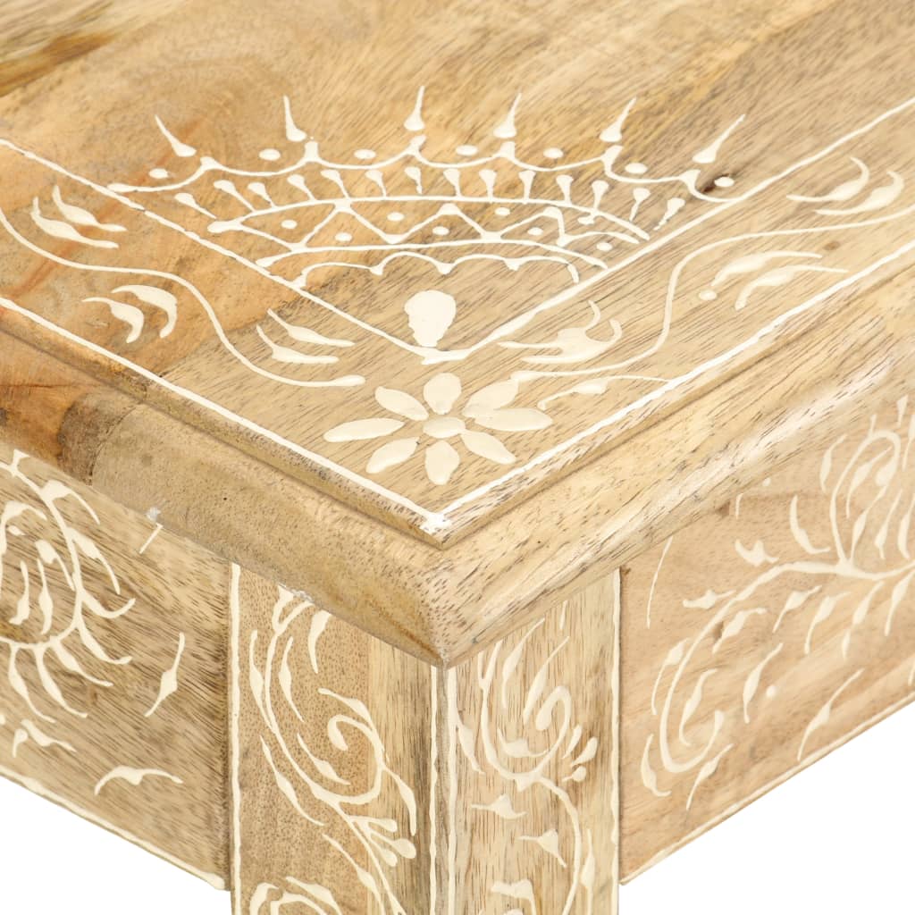 Coffee table, 110x50x45cm, solid mango wood, hand-painted