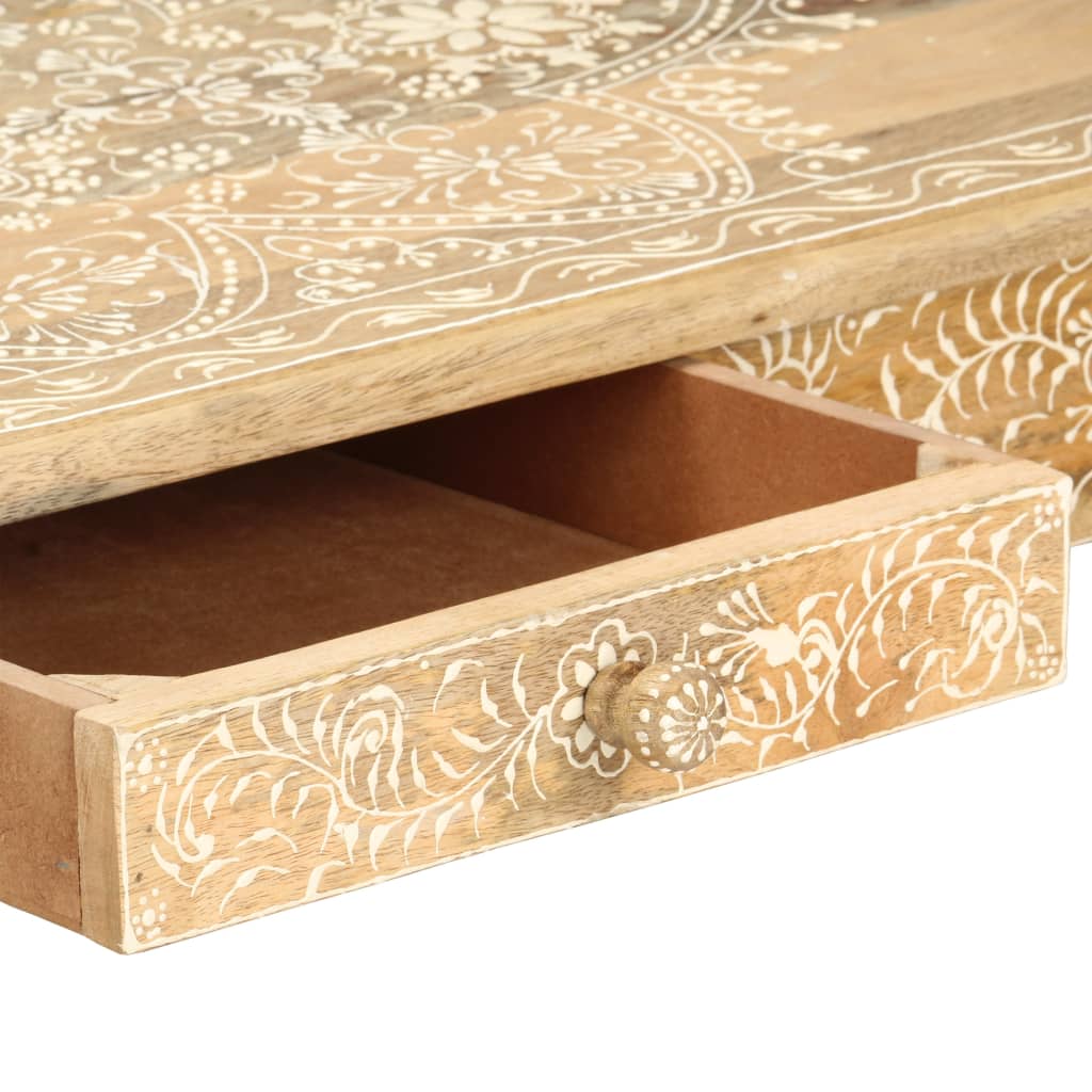 Coffee table, 110x50x45cm, solid mango wood, hand-painted