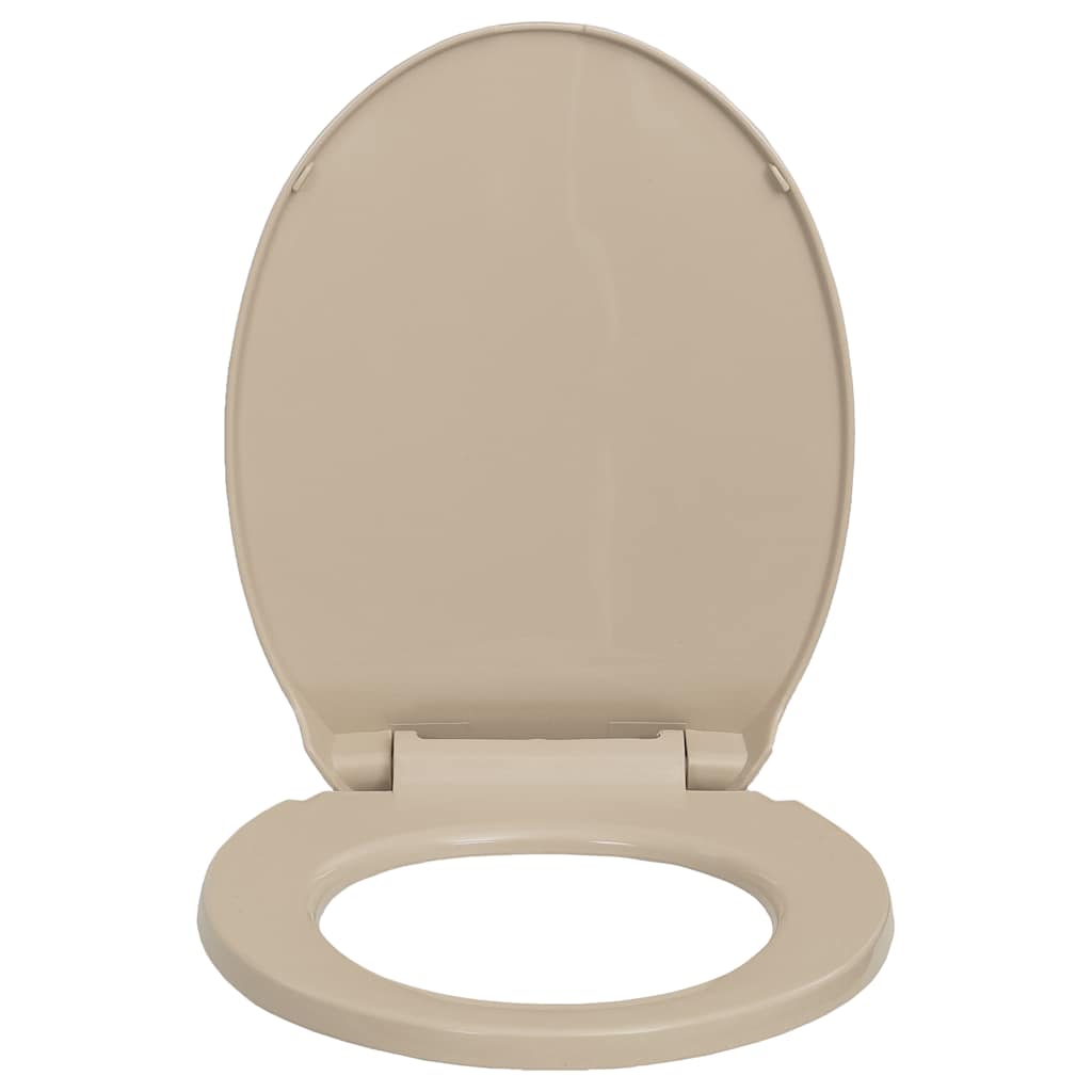 Klozeto sėdynė su soft-close mechanizmu, smėlio spalvos, ovali
