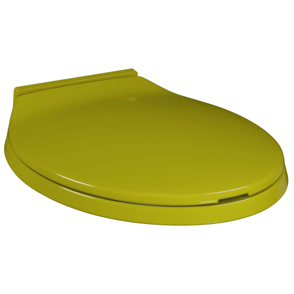 Klozeto sėdynė su soft-close mechanizmu, žalios spalvos, ovali