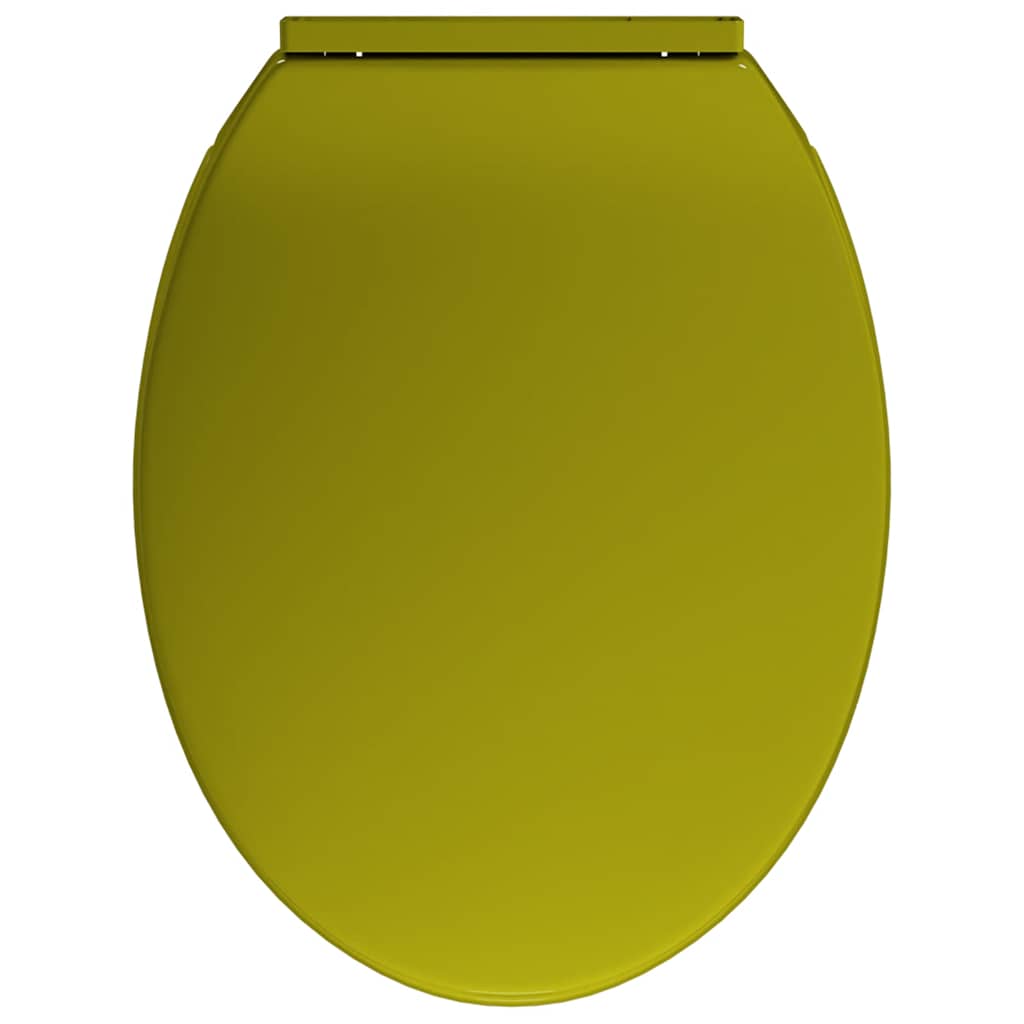 Klozeto sėdynė su soft-close mechanizmu, žalios spalvos, ovali