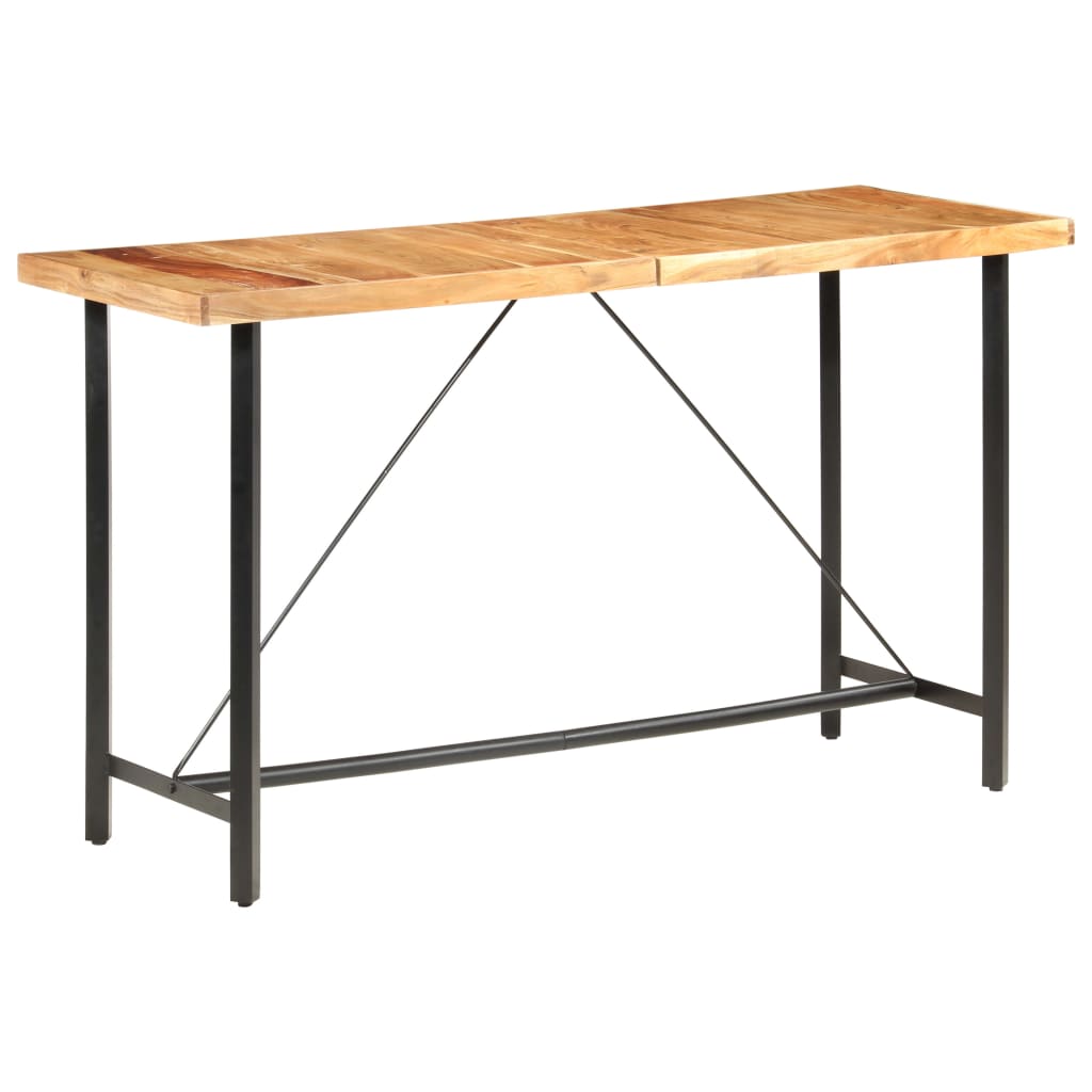 Bar table, acacia wood, 180x70x107 cm