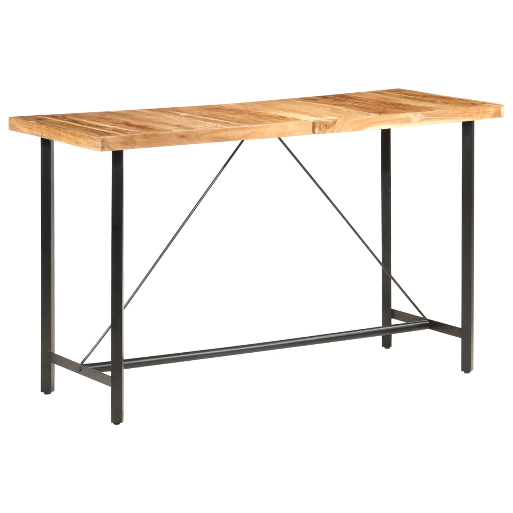 Bar table, acacia wood, 180x70x107 cm