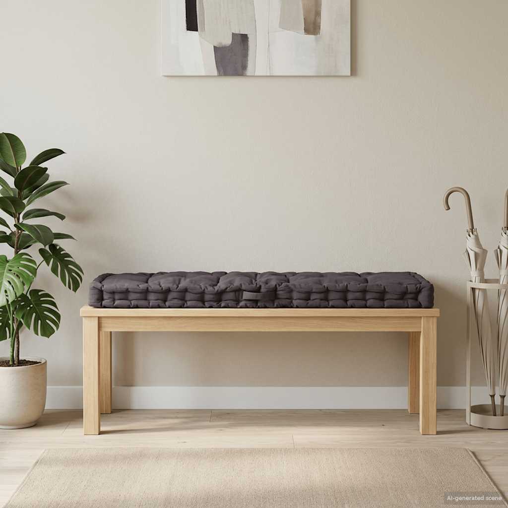 Paletės/grindų pagalvėlė, antracito, 120x40x7cm, medvilnė