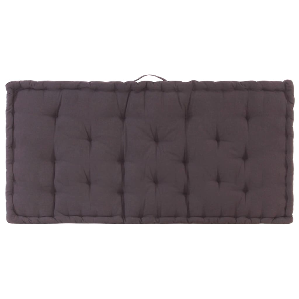 Pallet/floor cushion, anthracite, 120x80x10cm, cotton