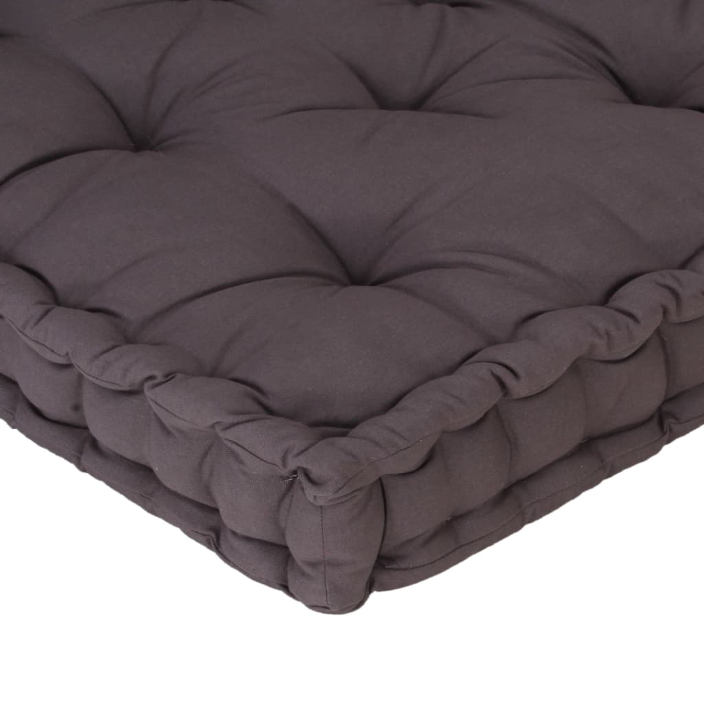 Pallet/floor cushion, anthracite, 120x80x10cm, cotton