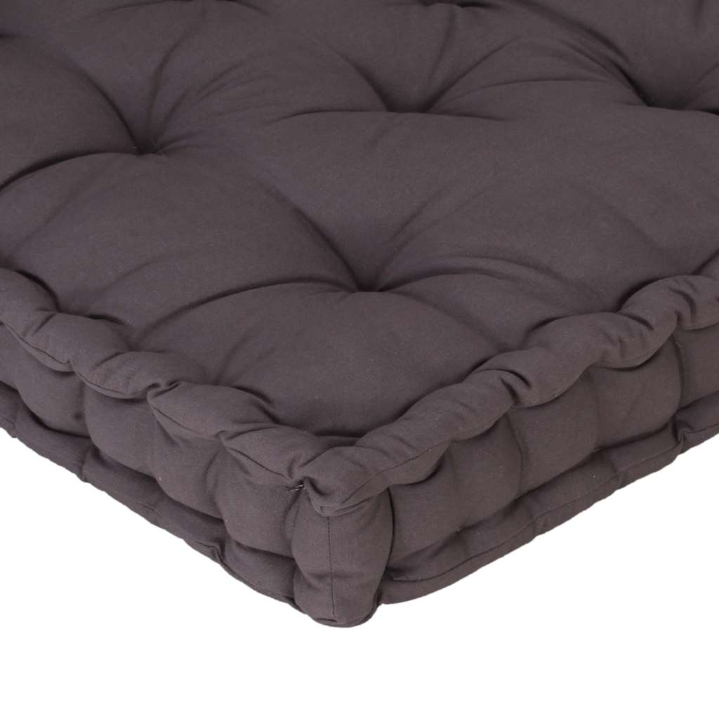 Pallet/floor cushion, anthracite, 120x80x10cm, cotton