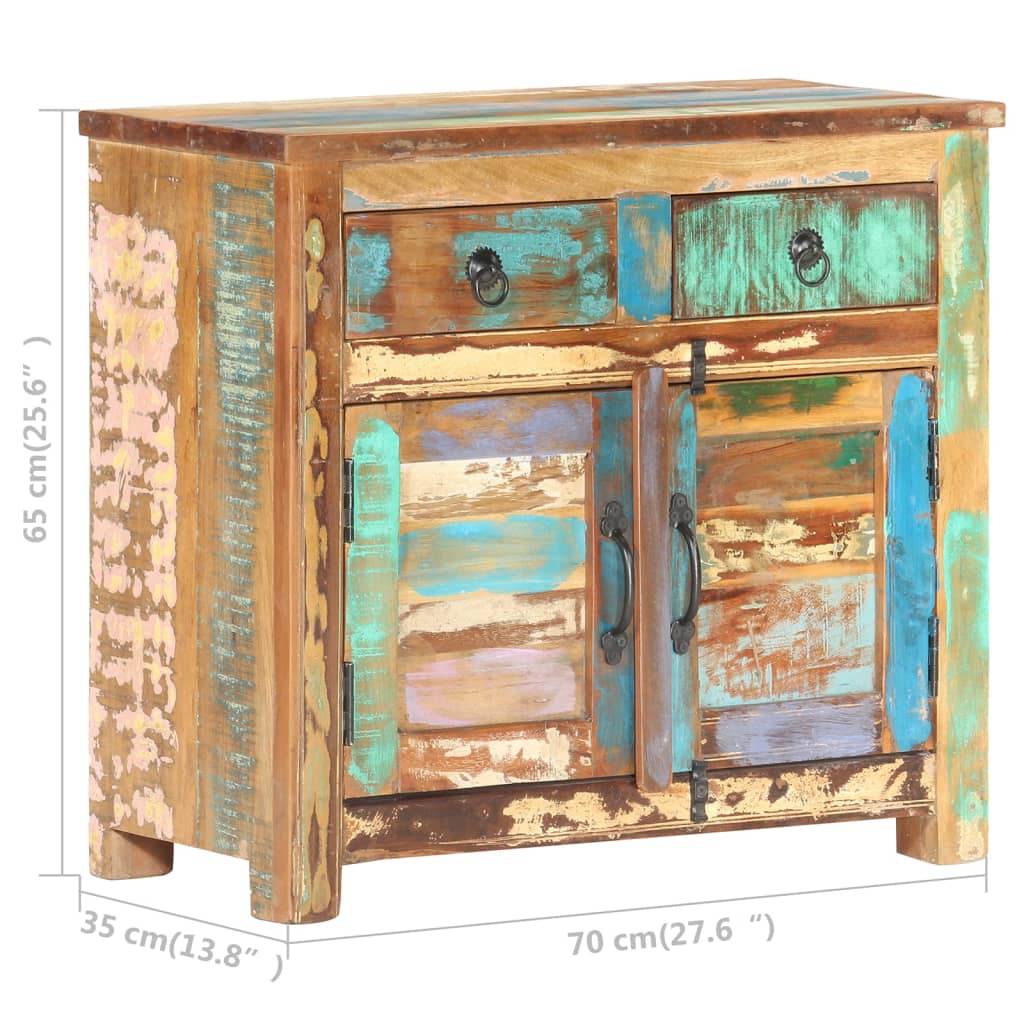 Šoninė spintelė, 70x35x65cm, perdirbtos medienos masyvas