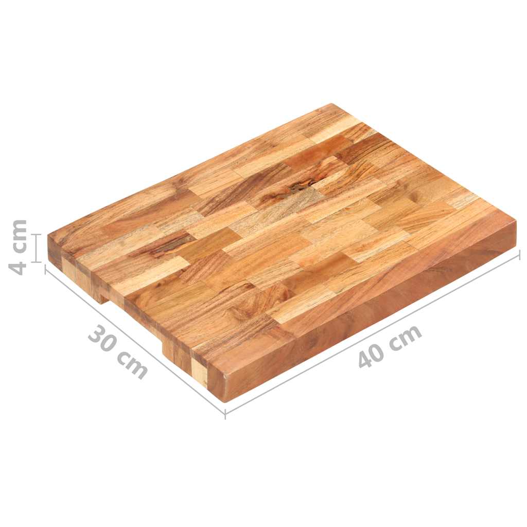 Cutting board, 40x30x4cm, solid acacia wood